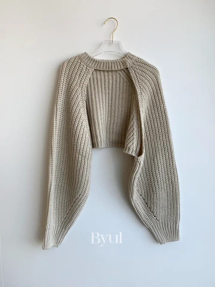 볼류머 크롭 볼레로 가디건 상세 이미지 27