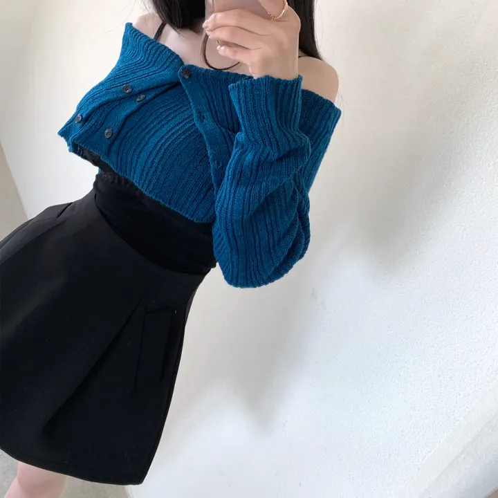 하프 크롭 볼레로 가디건 상세 이미지 34