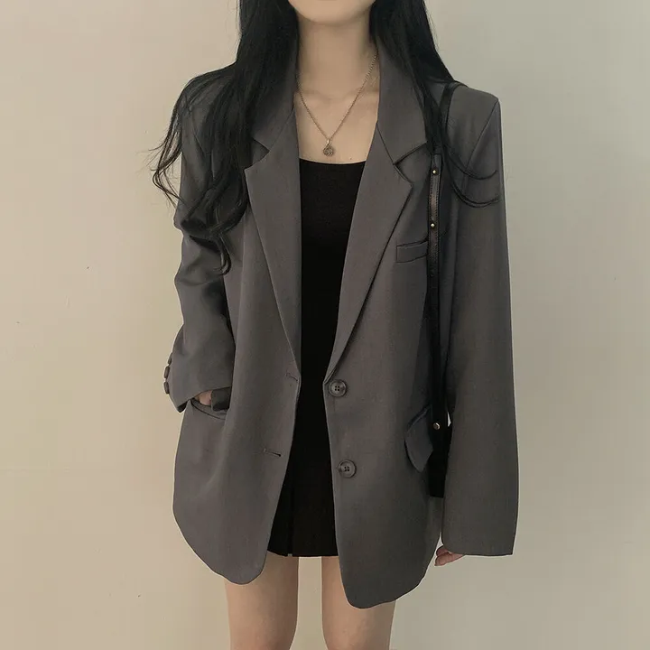 [봄ver/리얼오버핏] 고퀄! 모던 박시 데일리 투버튼 사이드포켓 싱글자켓 오피스룩 하객룩 데이트룩 빅사이즈 상세 이미지 17