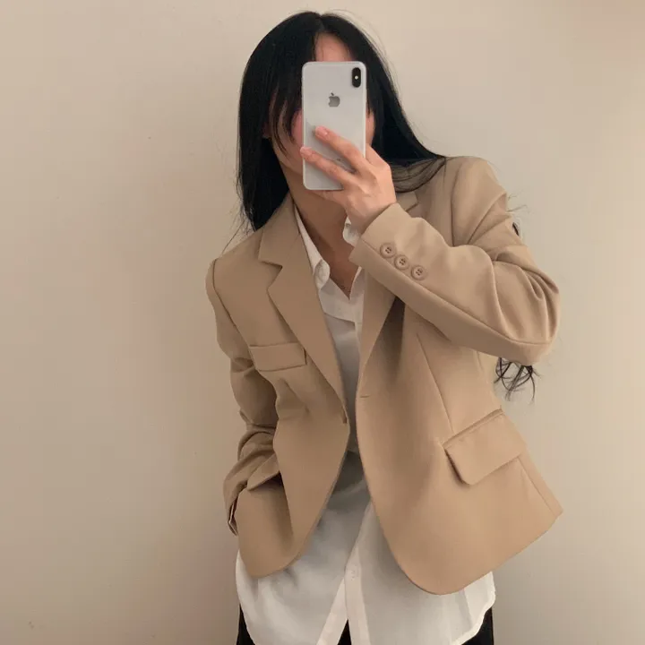 [기획/필수] 오늘도 예쁘게, 모니카 원버튼 숏자켓;4col 상세 이미지 45