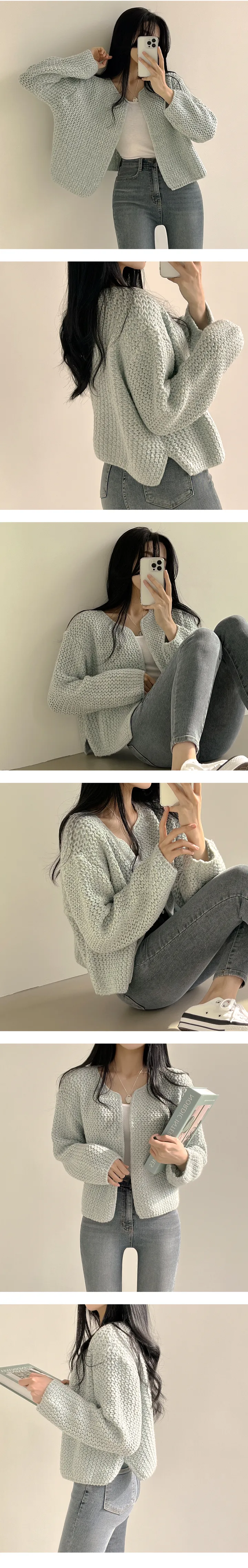 [청순무드/폭닥,아방핏] 캐시 하찌 오픈 볼레로 가디건 (6color) 상세 이미지 4