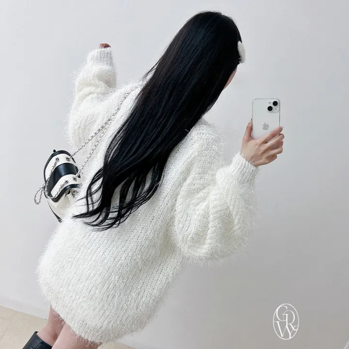 [단독생산] 털빠짐 없는 남친핏 솔잎 퍼 가디건 2 COLORS 상세 이미지 6