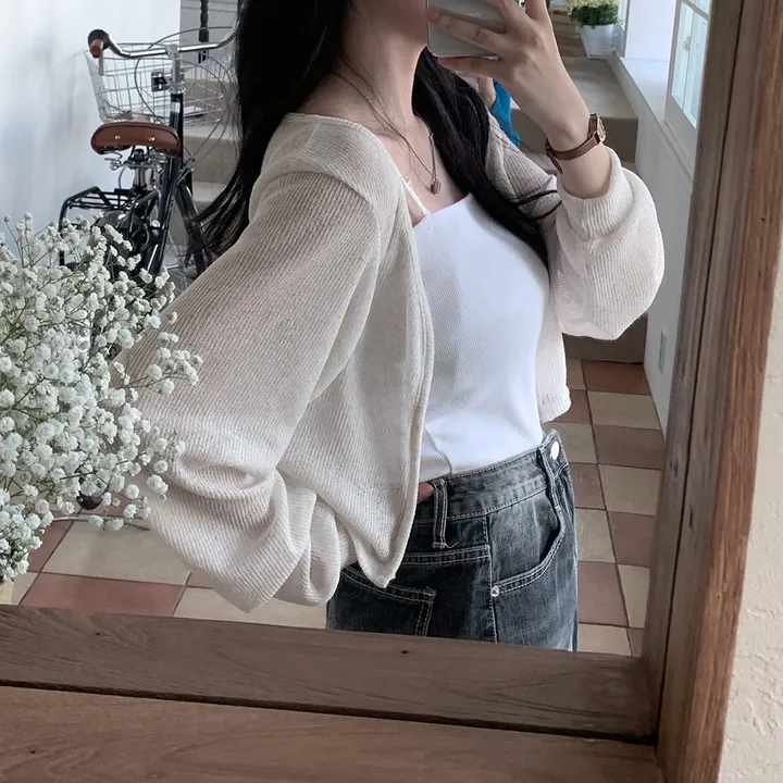 [햇빛차단☀️/블랙 당일출고!] 자체제작 #크치Made 순애 린넨 세미 크롭 볼레로 여름가디건 - cd (장마룩,워터밤,흠뻑쇼 필수템) 상세 이미지 100
