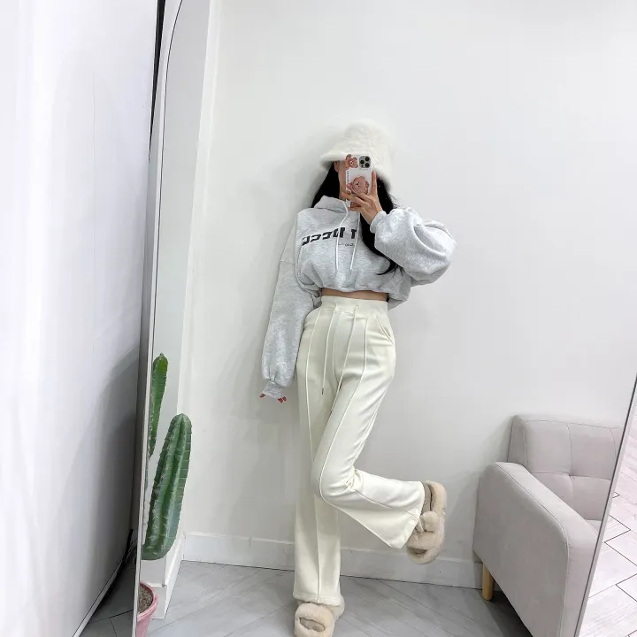 (밍크안감/기모) 슬림 부츠컷 하이웨스트 밴딩 롱 레깅스 팬츠 밍크레깅스 융레깅스 기모레깅스 상세 이미지 8