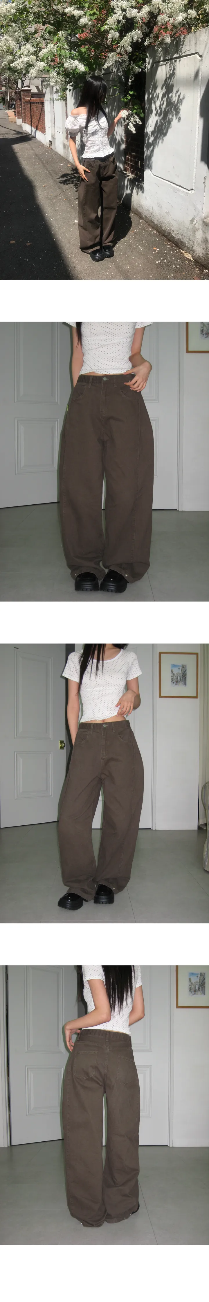 [기장선택/~2XL/사계절강추] 폴더 사이드 스냅 와이드 코튼 핀턱 팬츠 상세 이미지 7