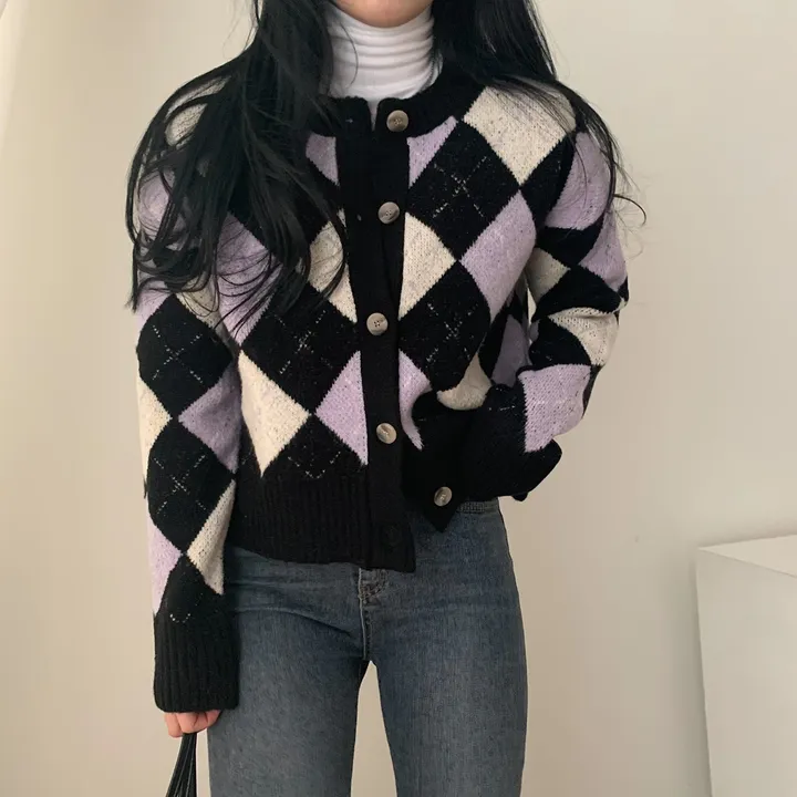 동화속 아가일 체크 니트가디건 ;3col 상세 이미지 32