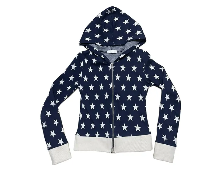 [MD소장/인기상품] y2k star pattern slim crop hood zip-up / y2k 별 스타 패턴 슬림 크롭 후드 집업 상세 이미지 47