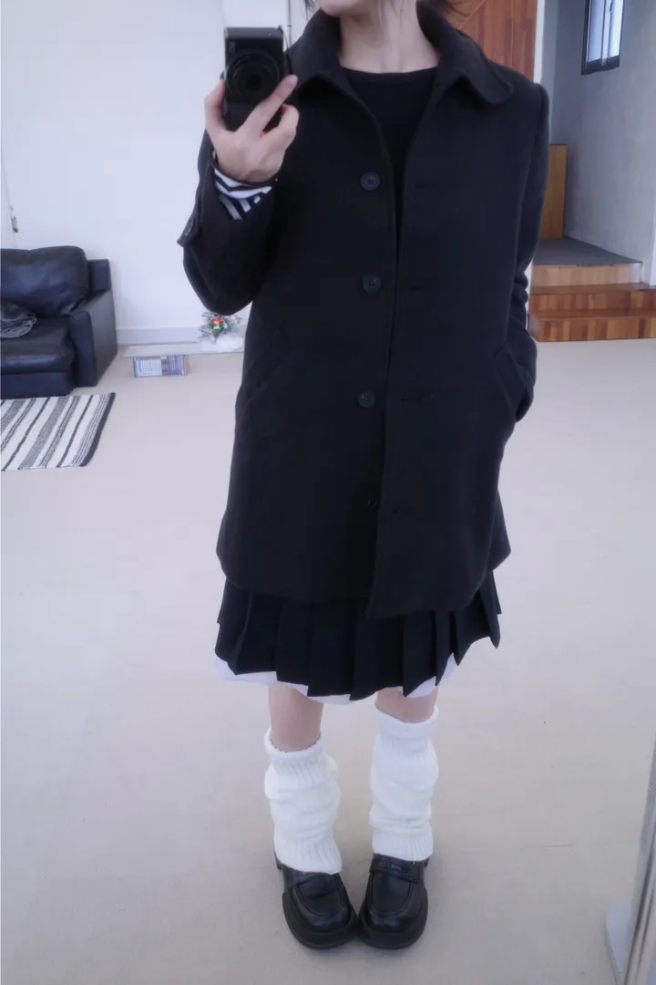 하누 레귤러 하프 코트 상세 이미지 2