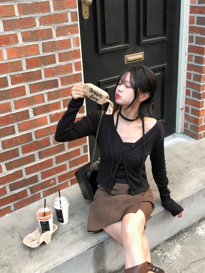 [MADE/3pcs/활용도최고] 비올라 브이넥 탑 가디건set (6color) 상세 이미지 21