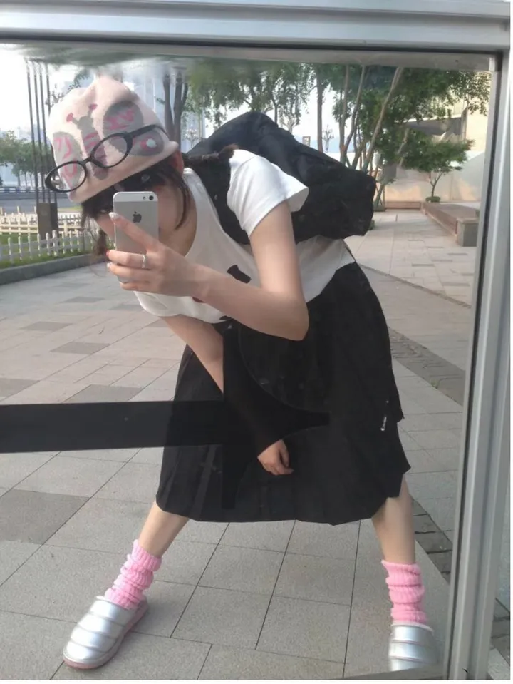 [키치/하이틴] 하트 반팔 티셔츠 상세 이미지 8
