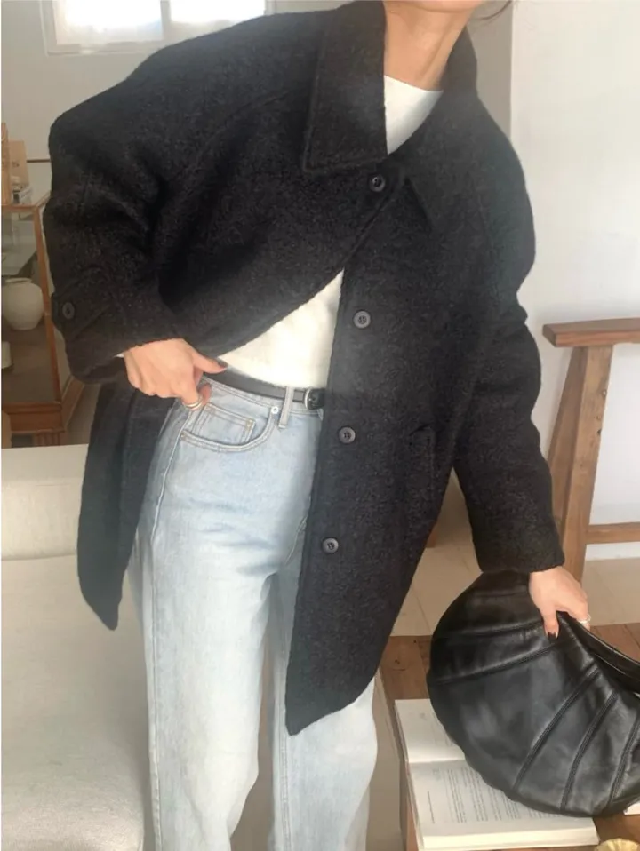 [울코트/울40%/누빔] 코지 부클코트 하프코트 코트 (3colors) 상세 이미지 73