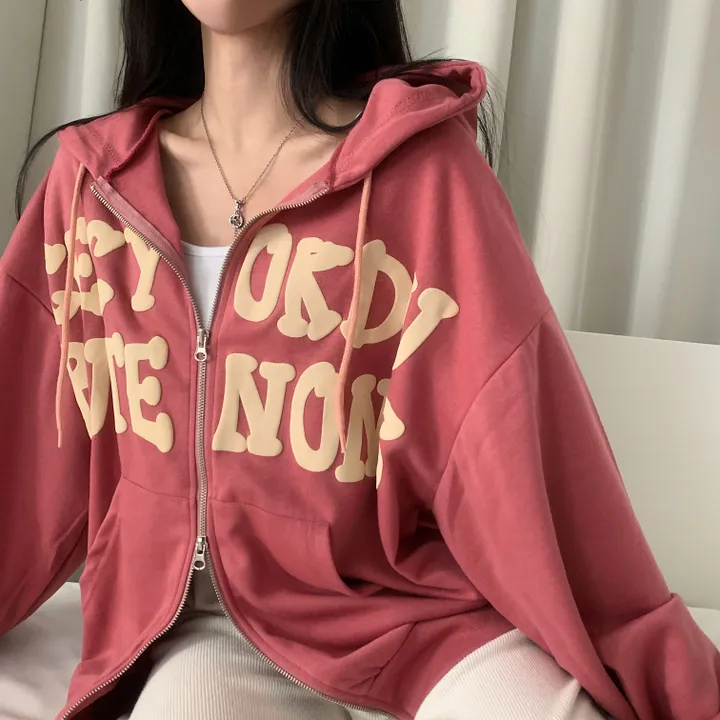 [기모추가!/만족도100%] 크루아상 발포 오버핏 레터링 후드집업,점퍼 - 4color 상세 이미지 21