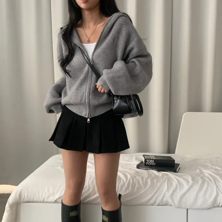 [후기보장✨/폭닥소재] 포근핏, 왕루즈핏 투웨이 니트 후드집업,점퍼 - 5color 상세 이미지 21