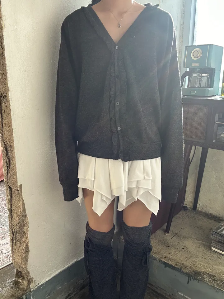 *추천* 빈티지 프릴 가디건 3color 상세 이미지 3