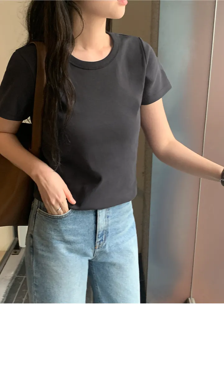 [👍질좋은기본티][MADE] 에센셜 탄탄 크루넥 반팔 티셔츠 상세 이미지 28