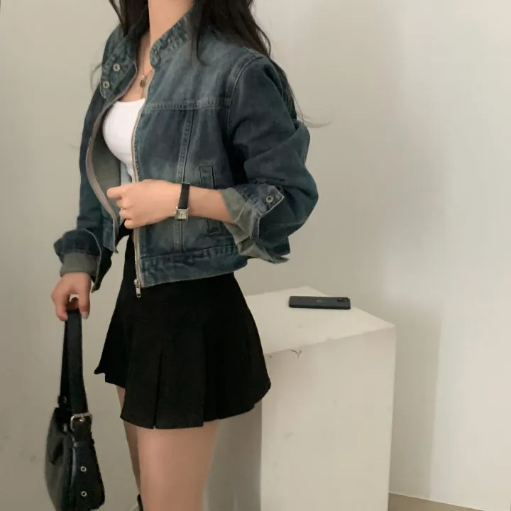 Made [누적1만장🤍/핏보장] 툭입어도 실패없는, 워싱 크롭 데님자켓,집업 - 3color 상세 이미지 26