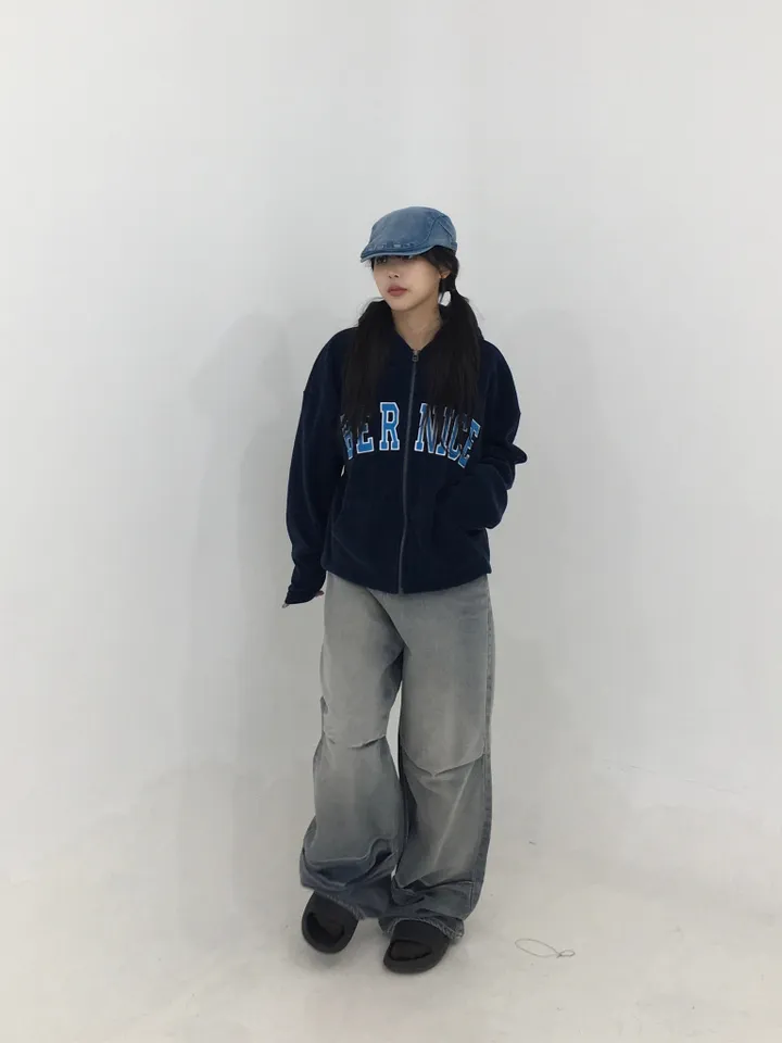 자수 후리스 후드집업 상세 이미지 41