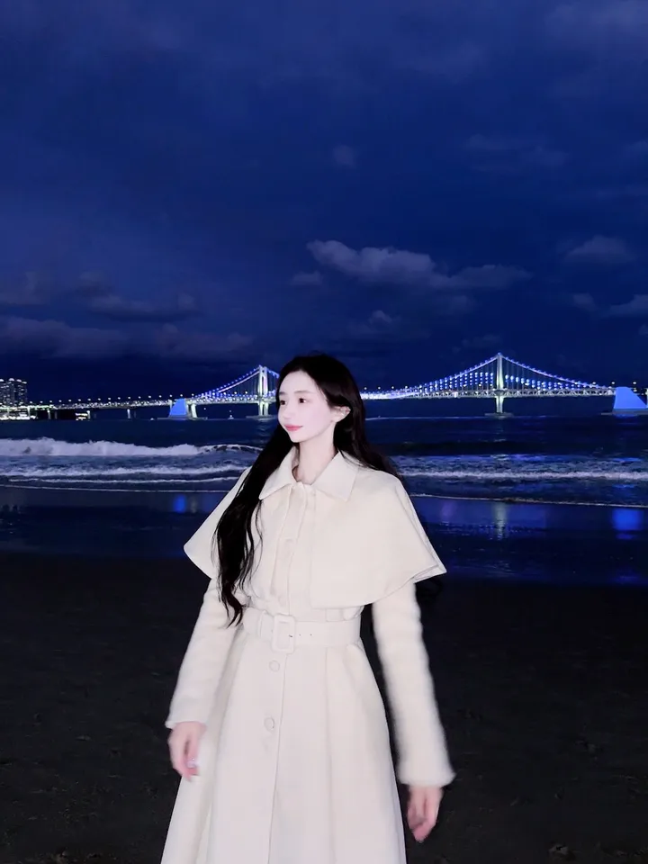 [빠른배송💗/기획특가💗] 벨 블랑쉬 케이프 스노우 아이보리 벨트 플레어 롱 코트 (high quality - 아이,핑크 고퀄리티 겨울 한겨울 방한 연말룩 페이크퍼 에코퍼) 상세 이미지 70