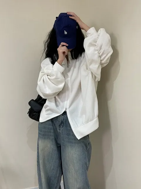 후리스 투웨이 플리스 집업 셔링 트레이닝 빅사이즈 오버핏 쇼매셔링 폴리스 캐주얼 상세 이미지 14
