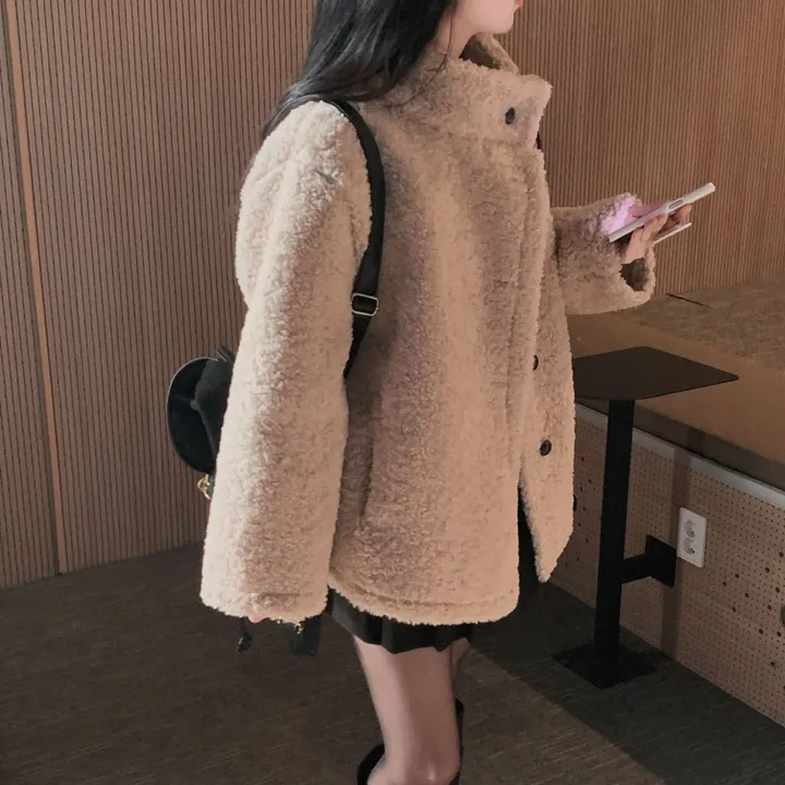 [왕아방핏🤎/주문폭주✨]후회없는 선택,푸들 양털 오버핏 하프 스웨이드 퍼자켓,코트 상세 이미지 36