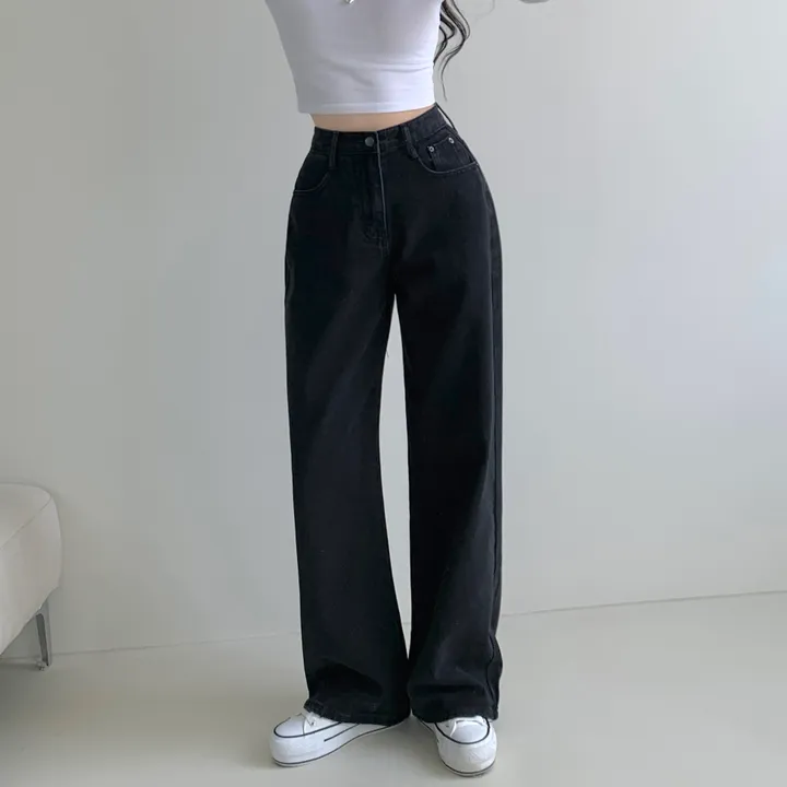 ["인생"데님🖤/기장선택/~XL] 올데이 하이웨스트 캣브러쉬 워싱 데님 와이드 팬츠 바지 키작녀 키큰녀 빅사이즈 청바지 상세 이미지 36