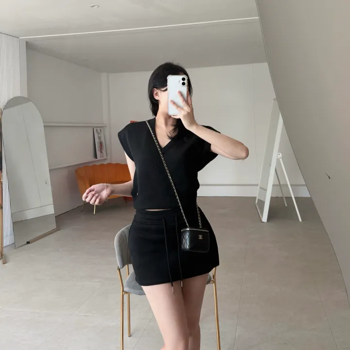 프로스 내추럴 베스트&치마바지 세트  *미니,숏,투피스,브이넥,캡소매,트임,밴딩 상세 이미지 16