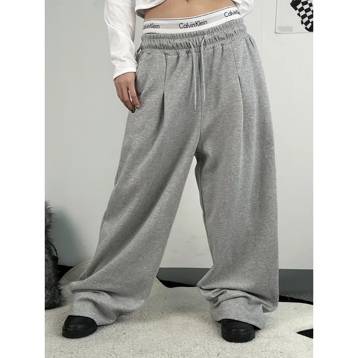 기모선택❤️[UNISEX/기획특가/4size!]올데이 원턱 라인 루즈 와이드 트레이닝 팬츠(2color) 상세 이미지 18