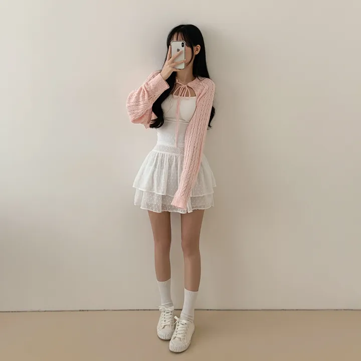 [NEW/핏,색감추천!] 썸머 꽈 부클 리본 끈 볼레로 가디건 [G2-9] 상세 이미지 10
