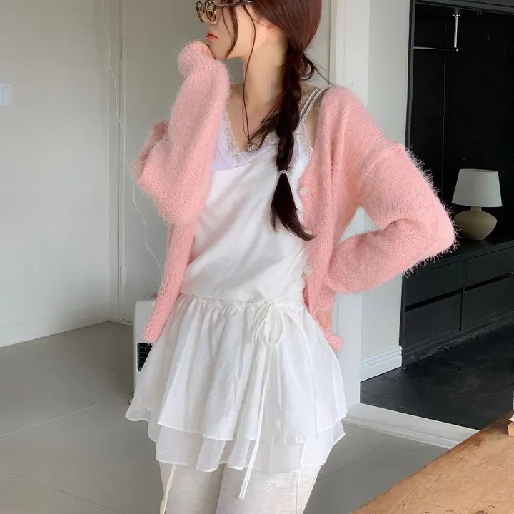 [캡내장O/스판좋아요/부드러워요]메이디 레이스 레이어드 슬림핏 슬리브리스 골지 캡나시 3color 상세 이미지 53