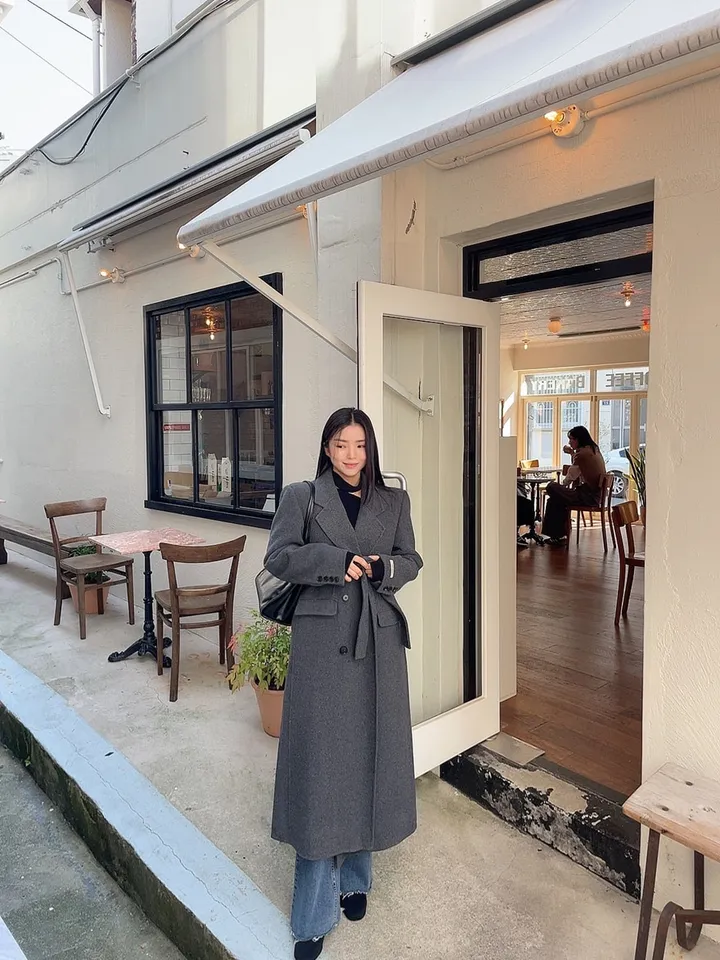 (퀄팅패딩내피안감/탈부착가능) 고급스러운 텍스처 더블 버튼 테인 핸드메이드 울 롱 코트 상세 이미지 41