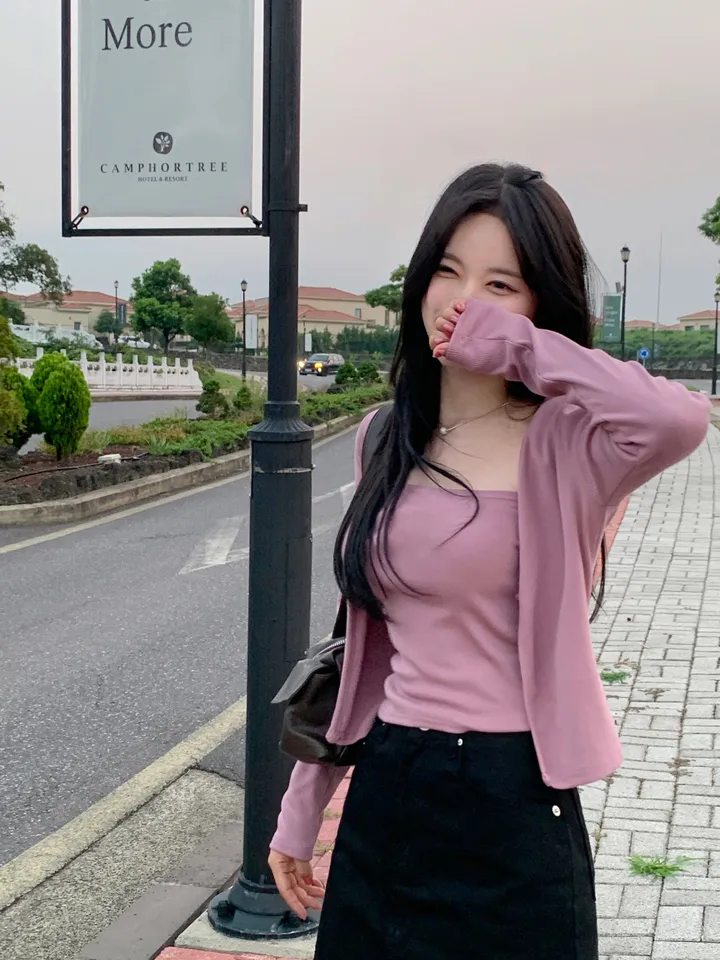 [MADE/3pcs/활용도최고] 비올라 브이넥 탑 가디건set (6color) 상세 이미지 56