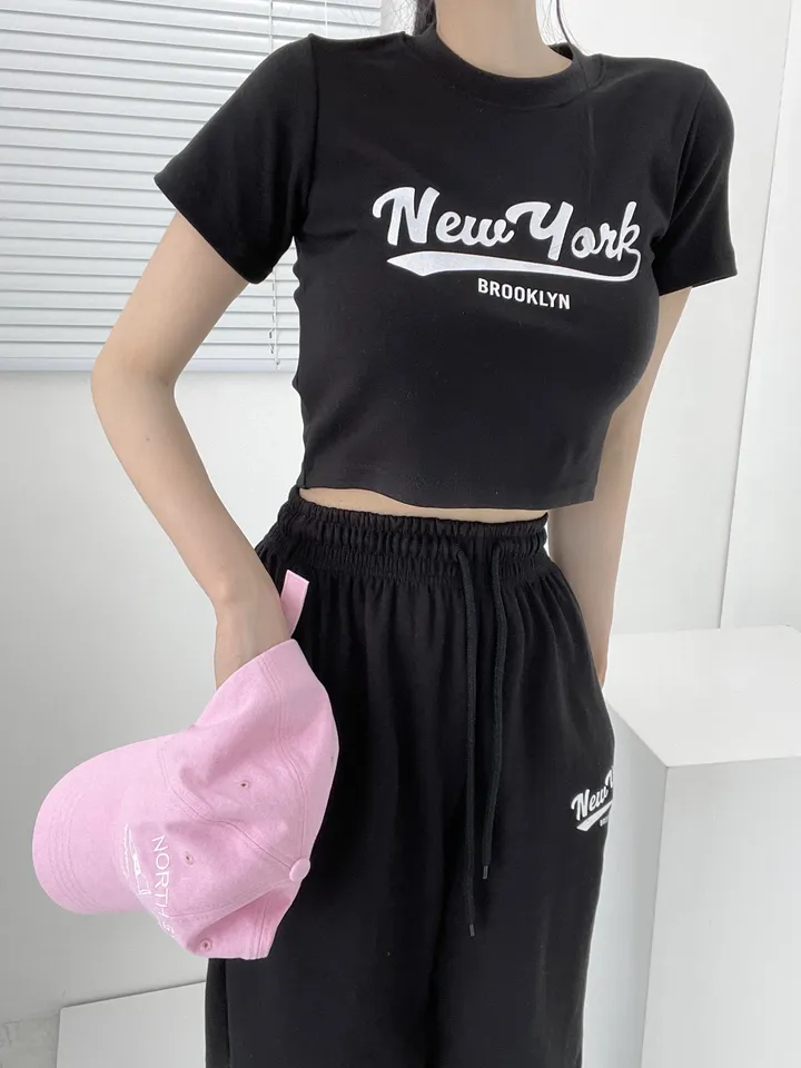 [당일발송🚀세트템💘] NYork 조거팬츠세트 트레이닝셋업 2피스 세트 교복템 국내제작 투피스 뉴욕 크롭티 조거팬츠 상세 이미지 16