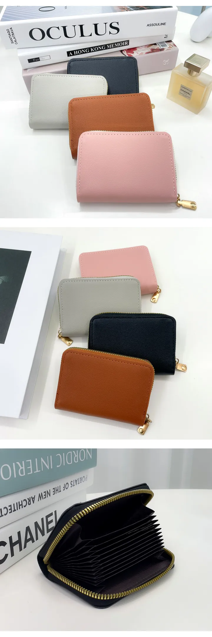 [당일발송💓]4color 아코디언 카드지갑 데일리 심플 수납 동전지갑 명합케이스 상세 이미지 5