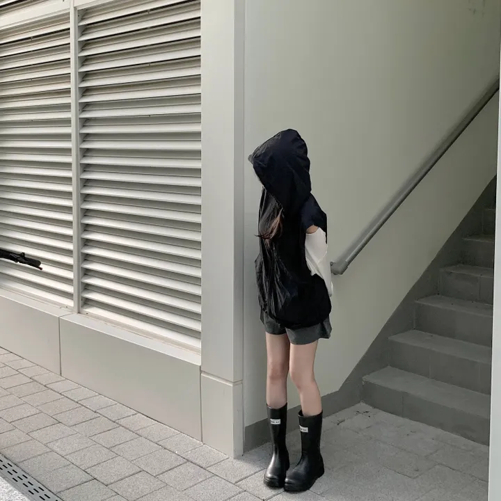 레코드 후드 나일론 조끼 : record hoodie Anorak vest - 4 color 상세 이미지 50