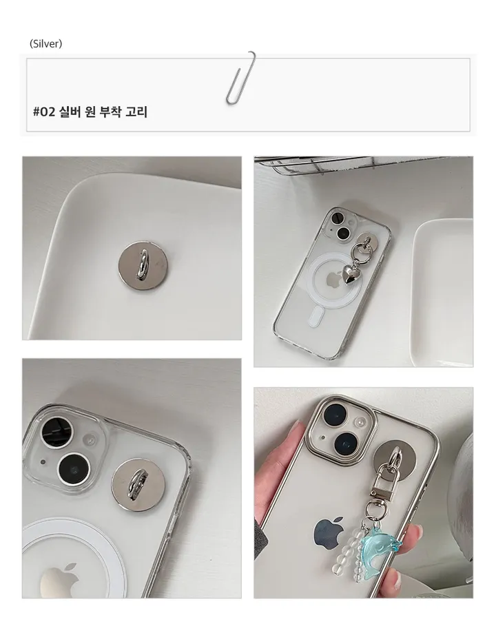 🩶 [2개구매할인] 폰꾸 하트 키링 스트랩 부착 고리 상세 이미지 9