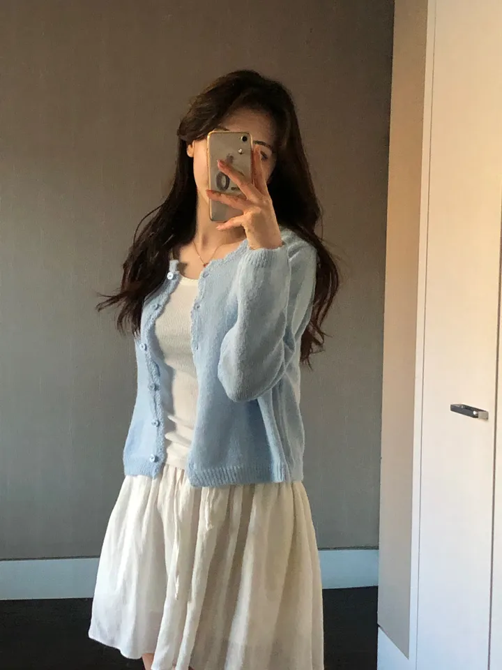 [봄신상/여리핏] 모헤어 러블리 프릴 파스텔 울 가디건 -4colo 상세 이미지 40