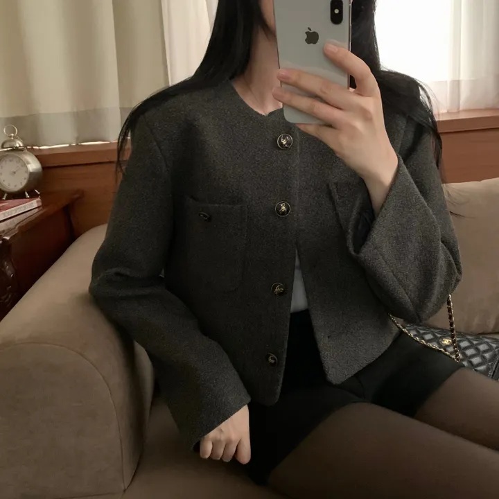 [코트원단/국내/겨울팬츠] 말라핏 도톰 모직 울 반바지 상세 이미지 35