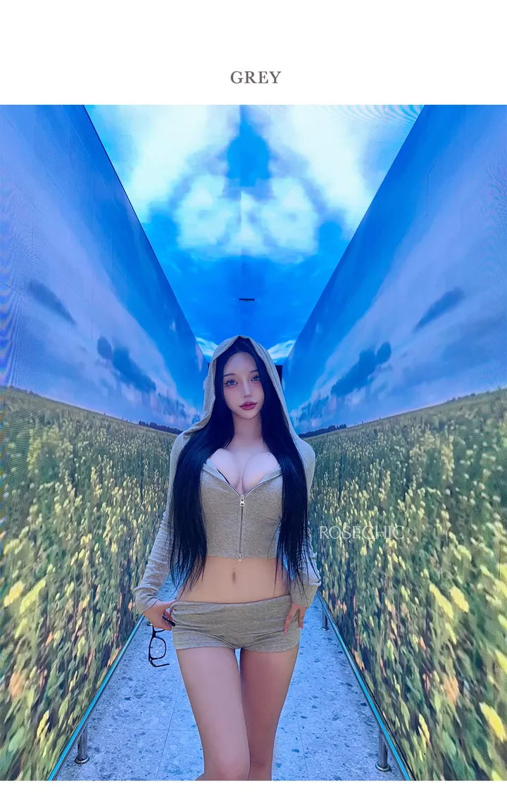 [2way팬츠] 쌔끈매끈핏 로우숏 돌핀 트레이닝 세트 Set 상세 이미지 6
