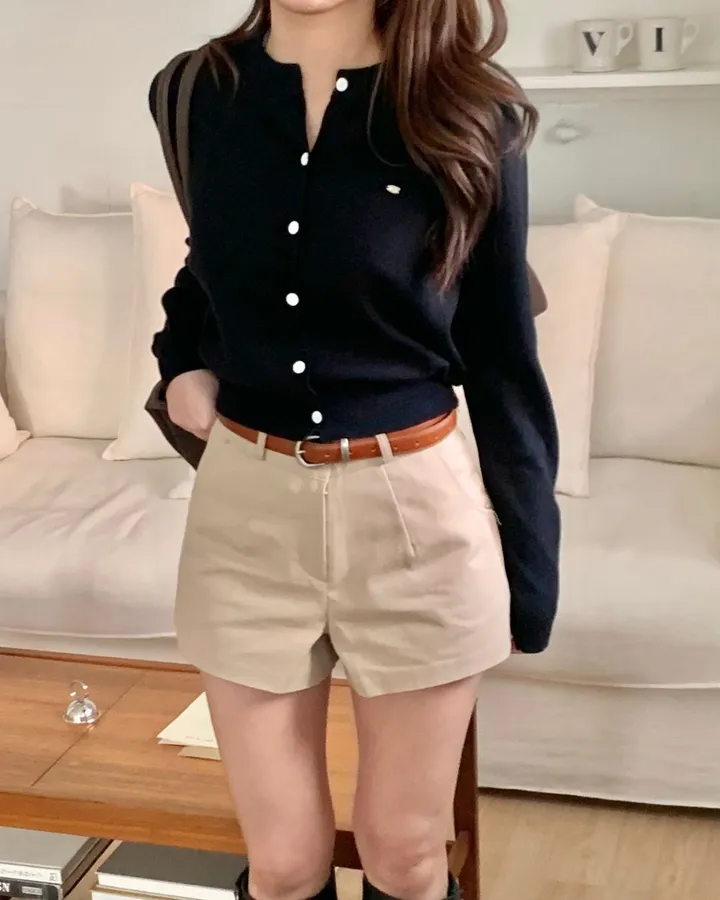 팔뚝살부각X /팬던트 가디건 봄가디건 세미크롭 크롭 니트 가디건 상세 이미지 155