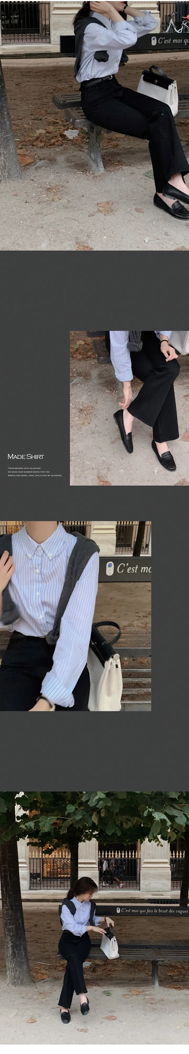 [🖤핏보장] 프리미엄 세미부츠컷 블랙진 (+베이직/롱ver) - 4 size (SLOWMADE/자체제작/부츠컷/인생데님/난스판/키작녀바지/블랙데님/사이즈세분화) 상세 이미지 31