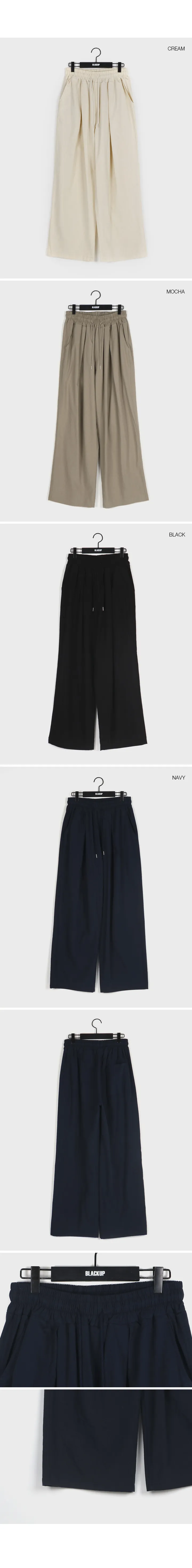 [3천장판매] (UNISEX) 슬칸 핀턱 와이드 밴딩팬츠 [핀턱 와이드 남녀공용 밴딩 포켓 롱 바지 긴바지 면] 상세 이미지 6