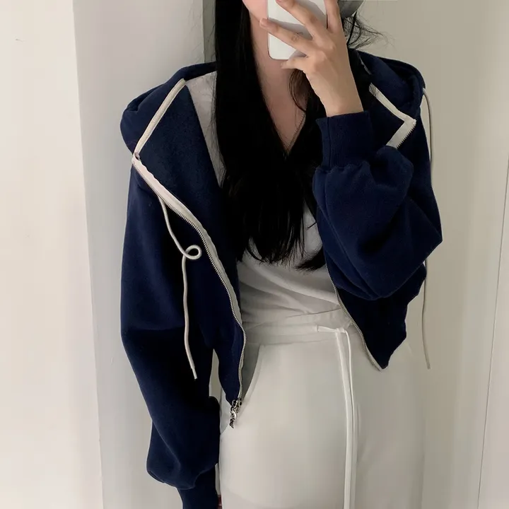 [완전인기✨/백염컬러 당일출고!] 자체제작 크치Made 꿈에 나온 핏, 투웨이 양기모 크롭 후드집업 ver 아우터 자켓 - zipup 상세 이미지 118