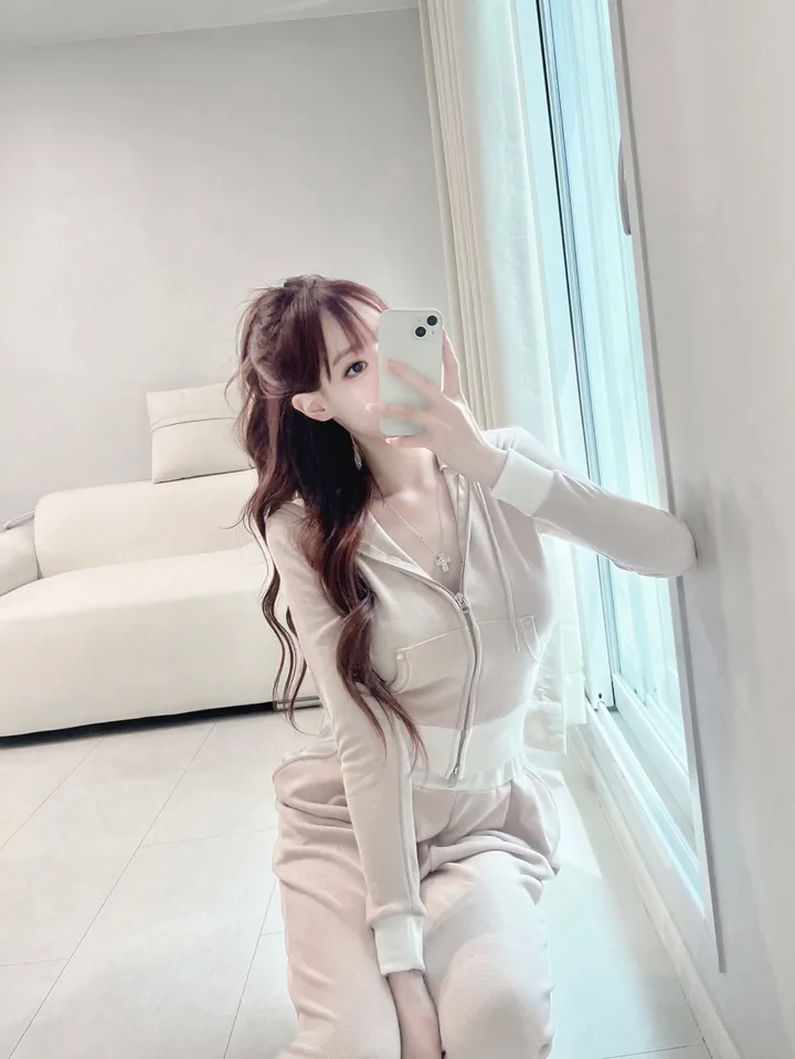 [허얇골넓핏] 허리소멸 배색 트레이닝 투피스 세트 (3color) 상세 이미지 6