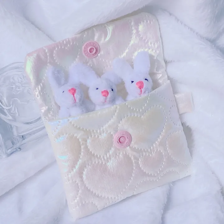 (3종)/ handmade 홀로그램 글리터 love 핑크 화이트 실버 패프릭 동전 지갑 카드지갑 에어팟파우치 상세 이미지 15
