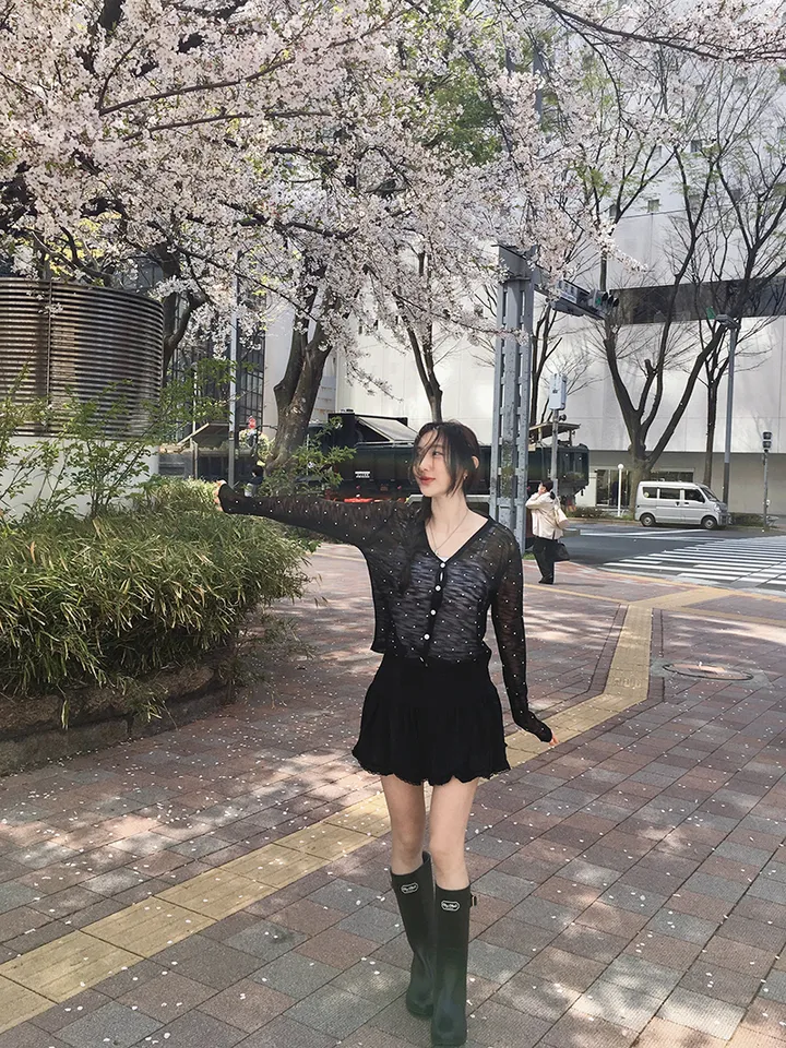 최저가![여리무드🤍시스루 도트 가디건 살안타템 여름가디건] 비비안도트시스루가디건 상세 이미지 38