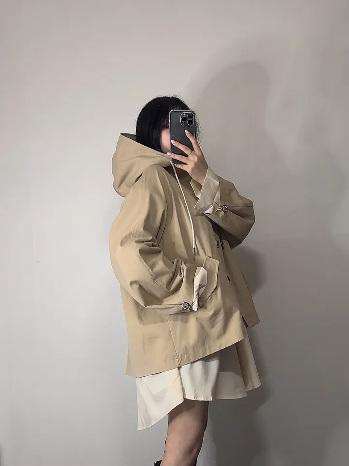 [🤍당일출고🤍/아방핏제대로2color/고퀄리티] 프리미엄 하프 후드 트렌치 야상 코트 자켓 상세 이미지 17