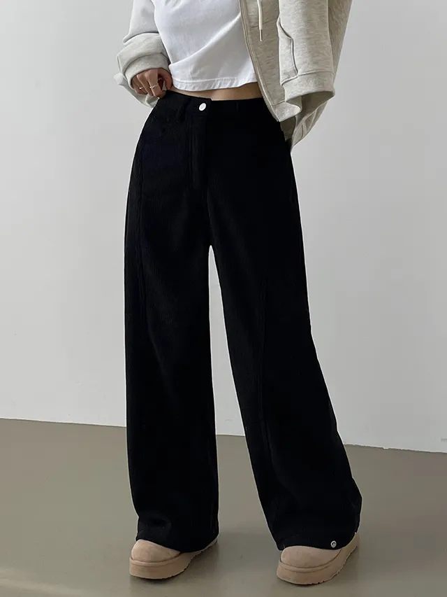 [한파대비/3기장~2XL!] 스냅버튼 융기모 코듀로이 골덴 폴딩 와이드팬츠 4color 상세 이미지 30