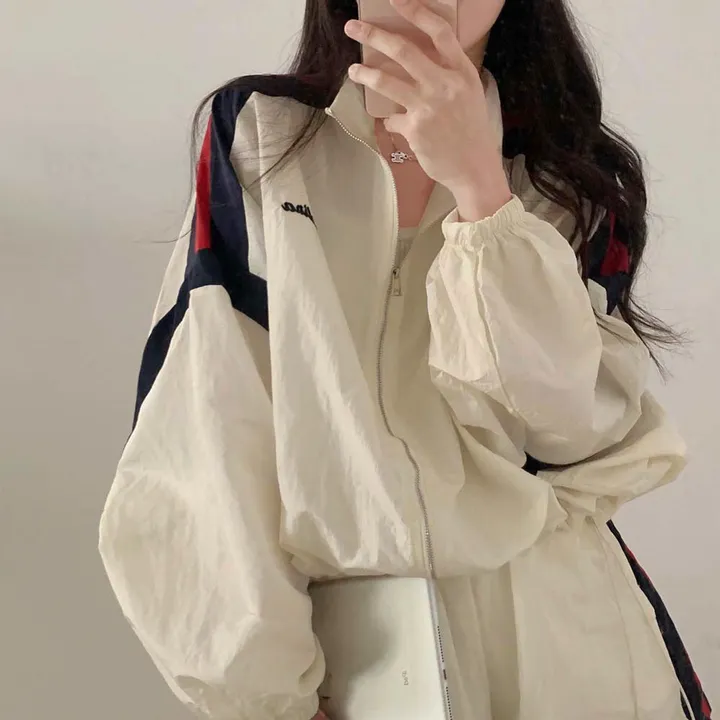[✨2천장돌파✨]최애핏, 바스락 오버핏 바람막이 배색 집업 반바지 트레이닝 투피스 세트 상세 이미지 45
