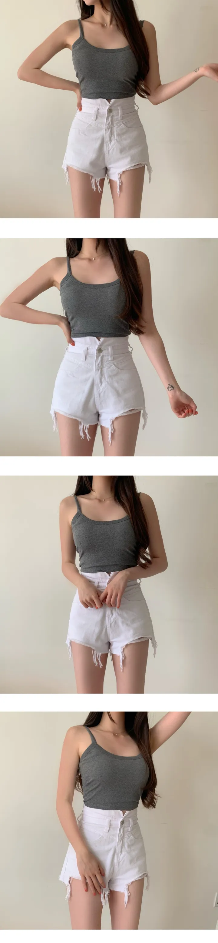 [2개할인]크롭 캡나시 브라탑 나시 나시탑 브라렛 이너 슬리브리스 캡내장 나시 상세 이미지 7