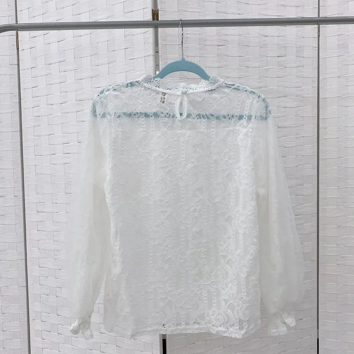 안감있는, 세젤예 레이스 시스루블라우스 4color 상세 이미지 24